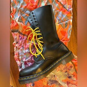 Dr. Marten’s 14-eye black leather boots